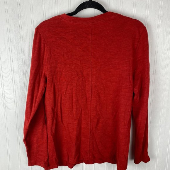 Chico's Red Knit top 100% Cotton‎ size Small - Picture 2 of 4